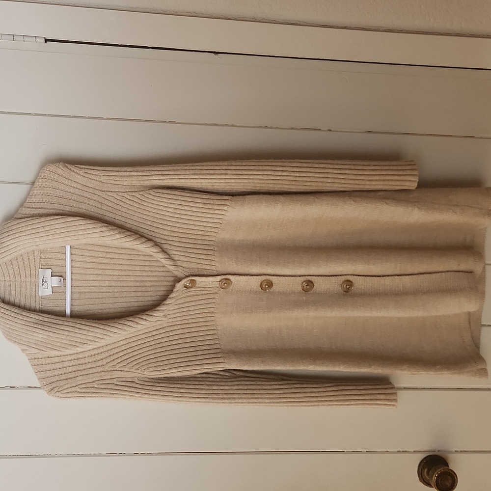 LOFT Wool Coat Style Cardigan